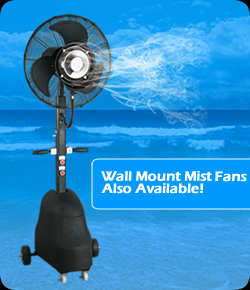 Wall mount mist fans